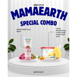 Mamaearth Special Combo - Multani Mitti Face Wash + Ubtan Moisturizing Lotion Soap (Value Pack of 4)