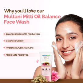 Mamaearth Multani Mitti Face Wash with Multani Mitti & Bulgarian Rose For Oil Control & Acne