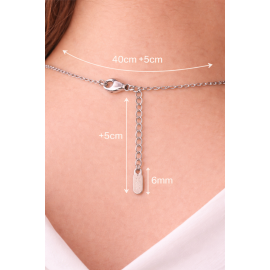 Black Dual Circle Pendant Necklace