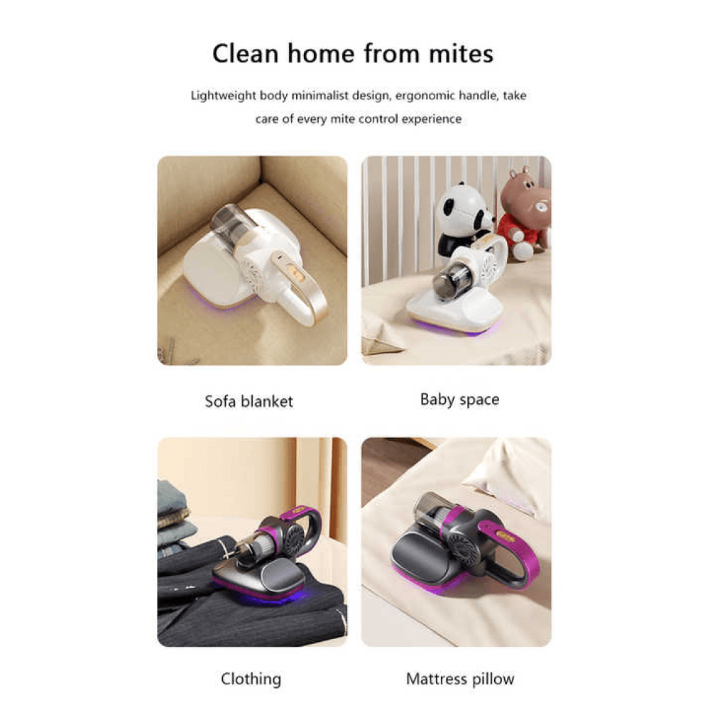 2024 New Wireless Handheld Mite Remover Vacuum - Powerful Cordless Cleaner for Allergen-Free Homes