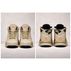 Premium High-Top Athletic Sneaker - Cream/Beige