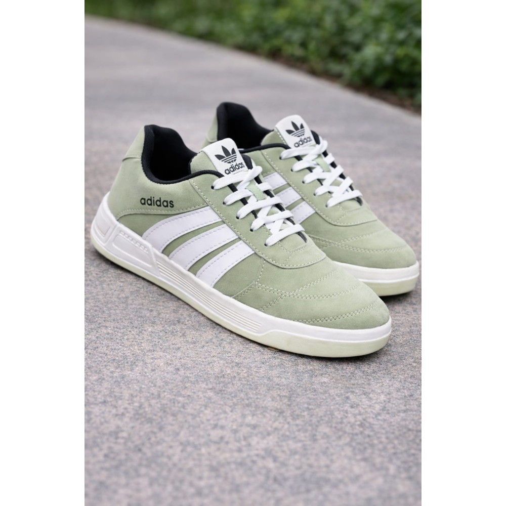 Adidas Classic Low-Top Sneakers - Sage Green Men's Casual Shoes