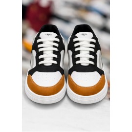 Multi-Color Retro Low-Top Sneakers