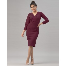 Mint Green Bodycon Dress for Women | Elegant Knee-Length Dress