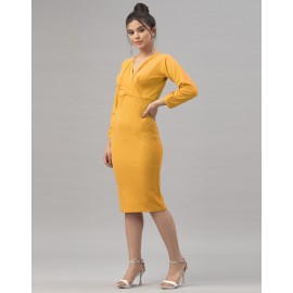 Mint Green Bodycon Dress for Women | Elegant Knee-Length Dress