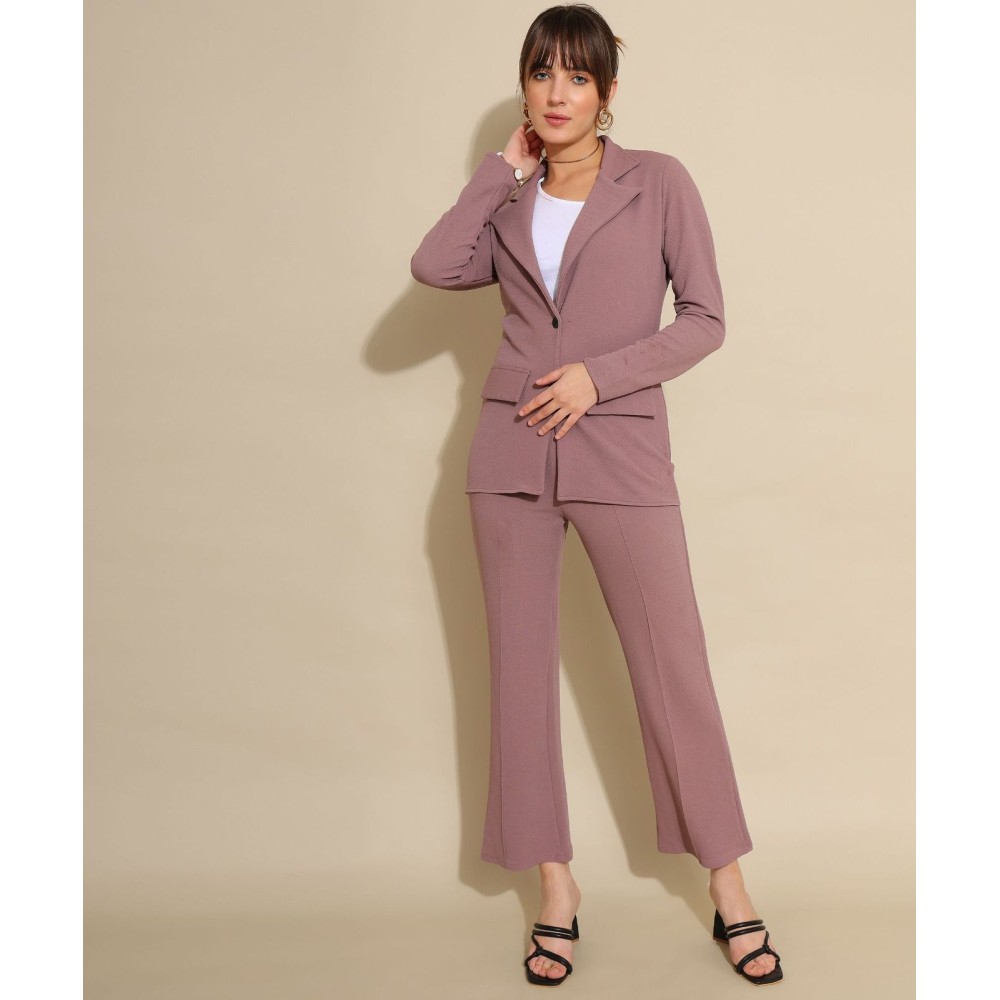Women's 2-Piece Mauve/Dusty Rose Blazer Suit Set