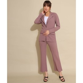 Women's 2-Piece Mauve/Dusty Rose Blazer Suit Set