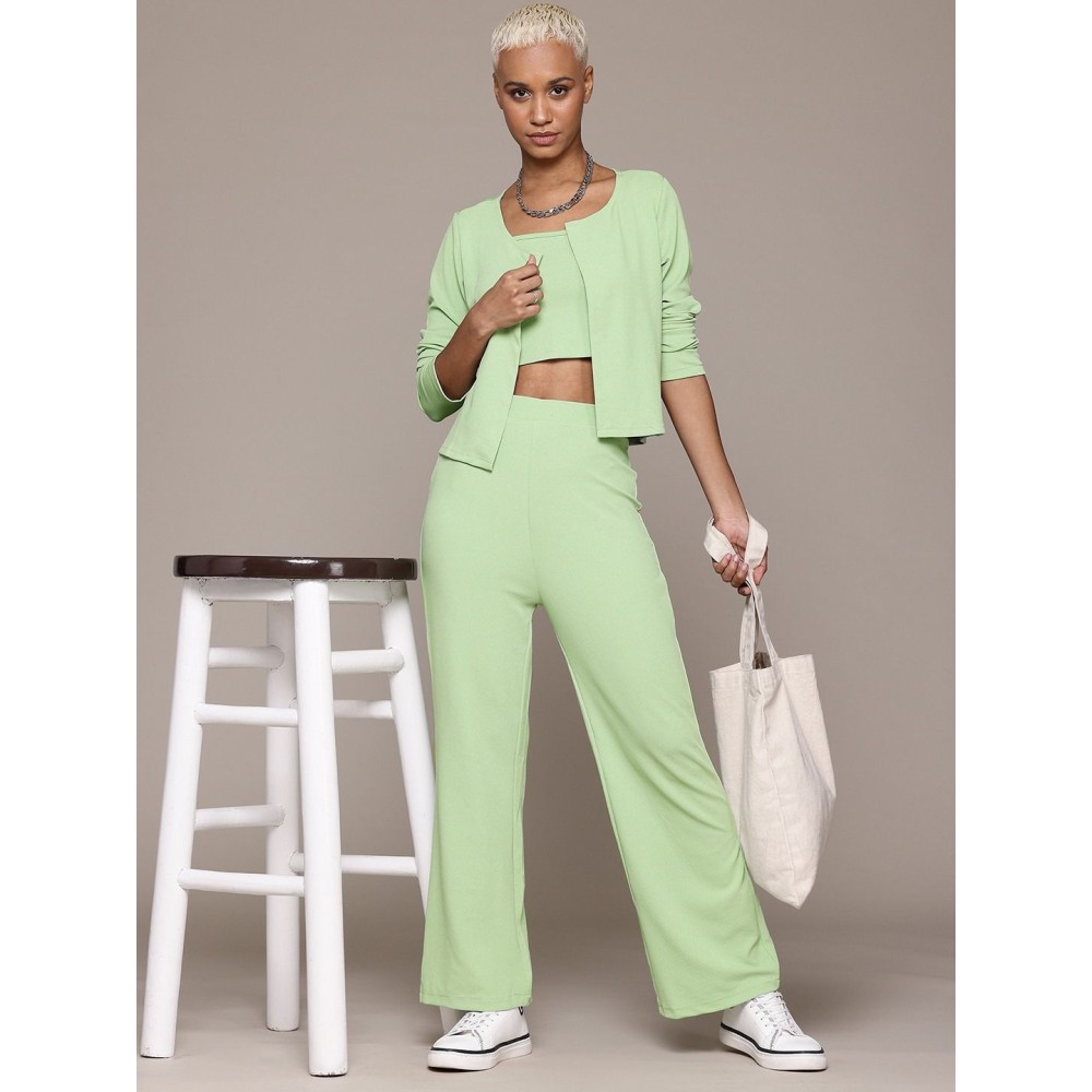 Women's 3-Piece Mint Green Lounge Co-ord Set