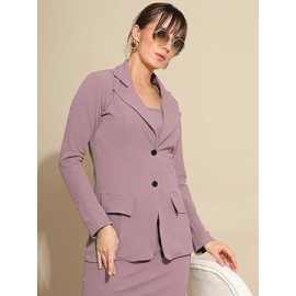 Women's 2-Piece Mauve/Dusty Rose Blazer Suit Set
