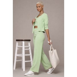 Women's 3-Piece Mint Green Lounge Co-ord Set