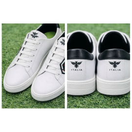 White Casual Sneakers for Men – Stylish Lace-Up Shoes