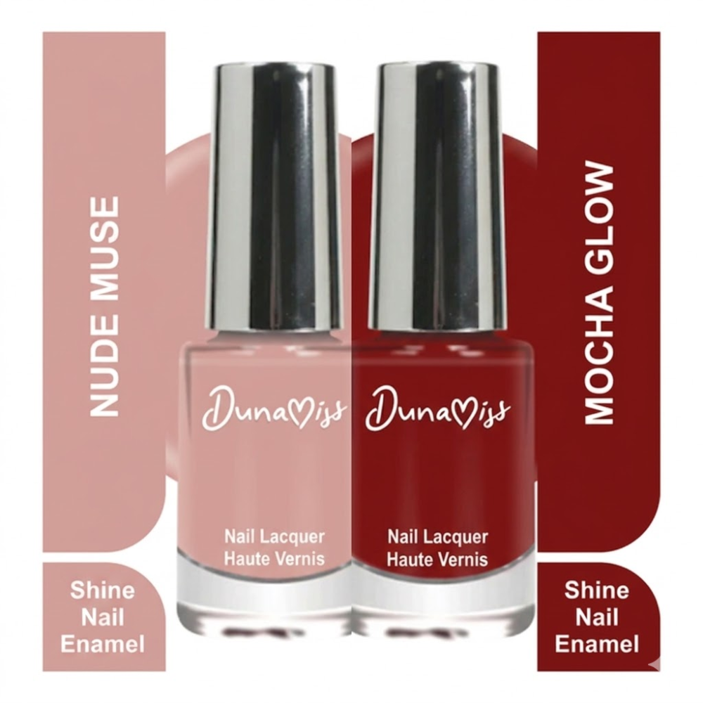 DunaMiss Nail Lacquer - Wine O Clock & Nude Muse (Pack of 2)