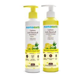 Mamaearth Lemon Anti-Dandruff Shampoo for Itchy & Flaky Scalp with Lemon & Ginger (250 ml)