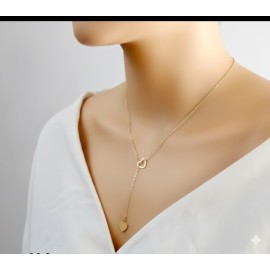 lariat-style heart necklace