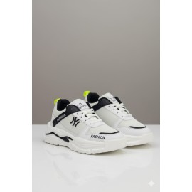 Men’s Lightweight Fashion Sneakers – White & Black