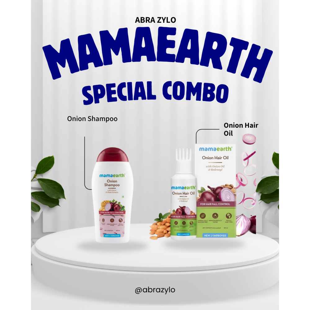 Mamaearth Onion Hair Oil & Shampoo Special Combo
