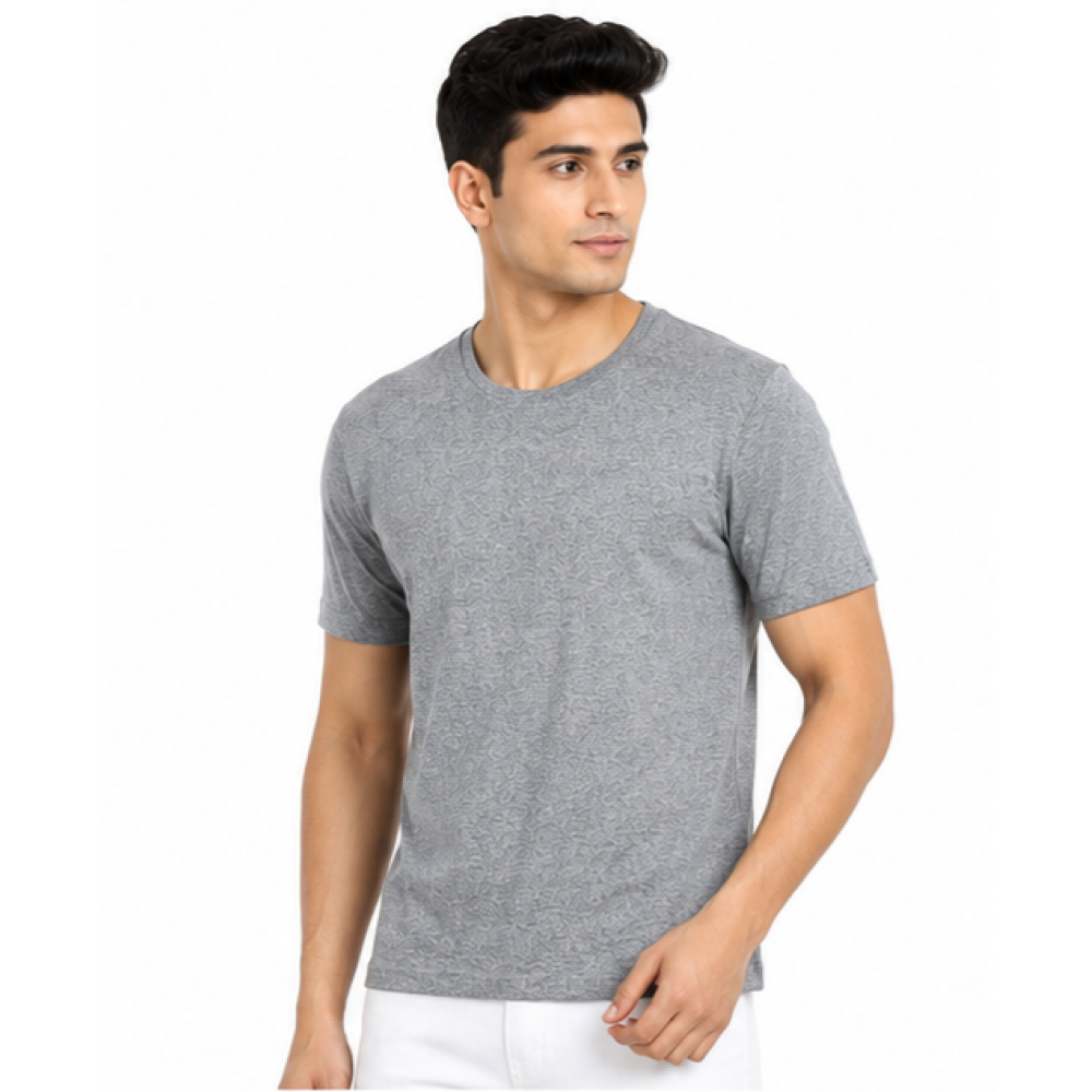 Biowash Premium Ultra Fine Cotton Crewneck Tees - greay t shirt