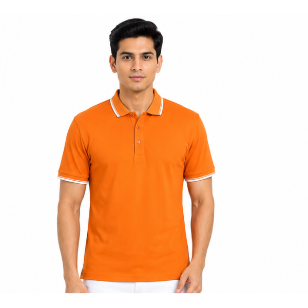 Primo Knit Dotcell Polo T-Shirt - Orange