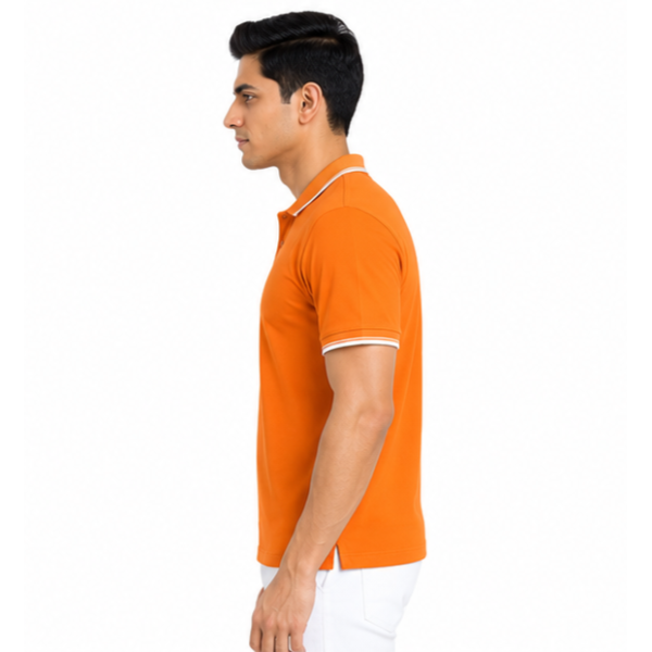 Primo Knit Dotcell Polo T-Shirt - Orange