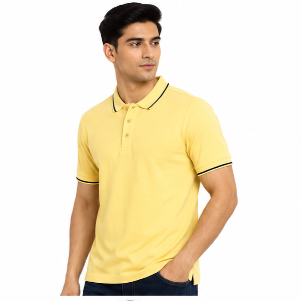 Biowash Organic Polo Yellow t shirt