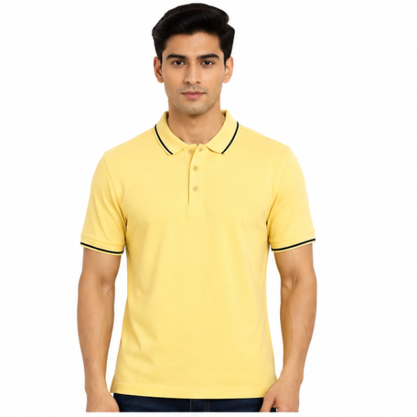 Biowash Organic Polo Yellow t shirt