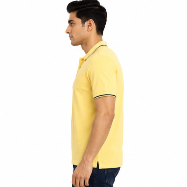 Biowash Organic Polo Yellow t shirt