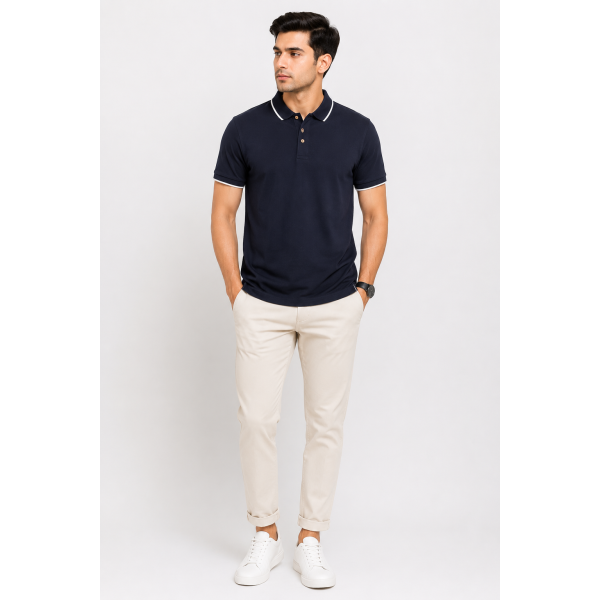 Ecoblend Polo Tees Combo Pack of 3 – Grey Melange, Black & Beige