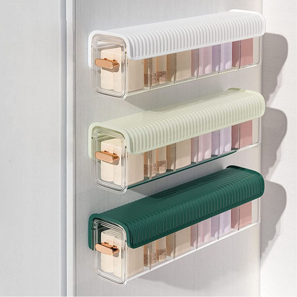 Wall Mount 6 Cell Transparent Storage Box