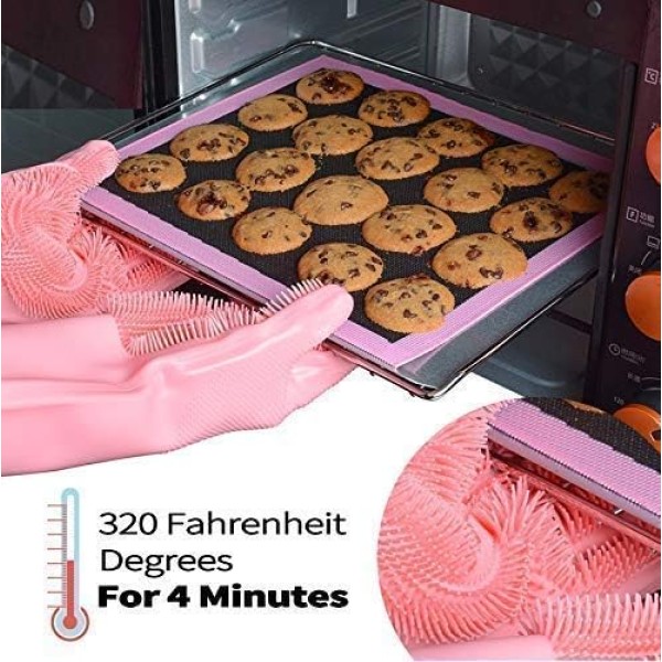 Silicone Hand Gloves for Dishwashing – Multi-Purpose Cleaning Gloves for Kitchen, Bathroom & Car (Pack of 1 Pair, Multicolor)