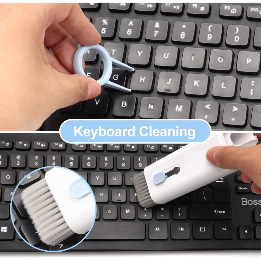 Keyboard Cleaning Kit for Laptop, Camera & Earbuds – Multi-Purpose Dust Removal Tool (Black)
