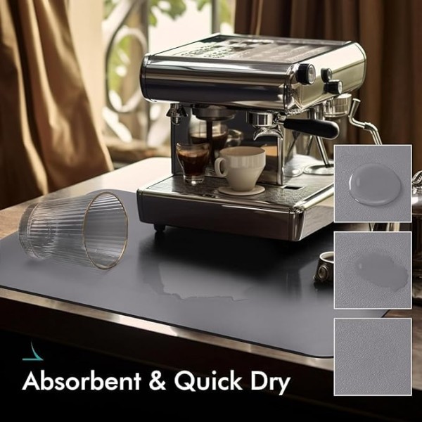 Rubber Dish Drying Pad, Kitchen Countertop Absorbent Pad