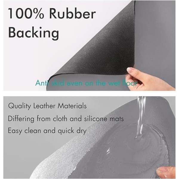 Rubber Dish Drying Pad, Kitchen Countertop Absorbent Pad
