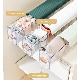 Wall Mount 6 Cell Transparent Storage Box