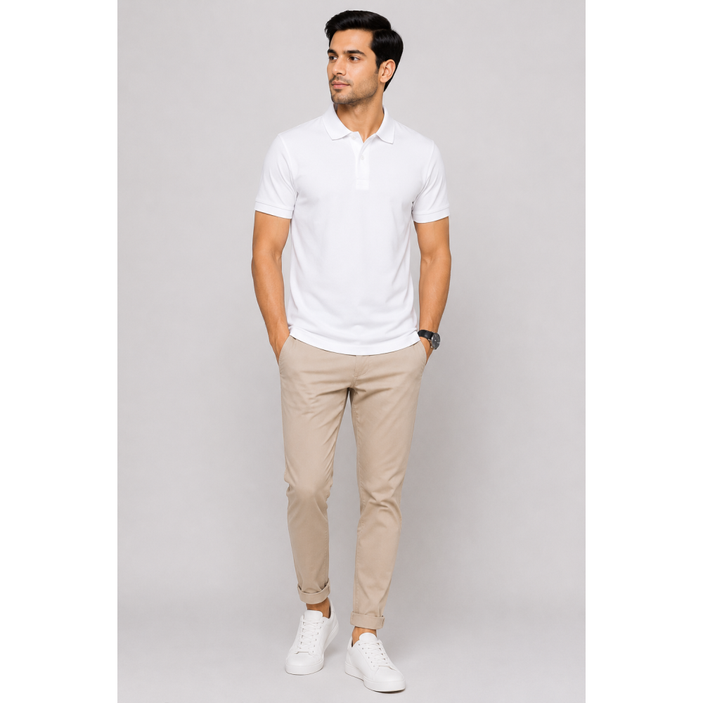 Aeropiq Polo Tees - White - t shirt