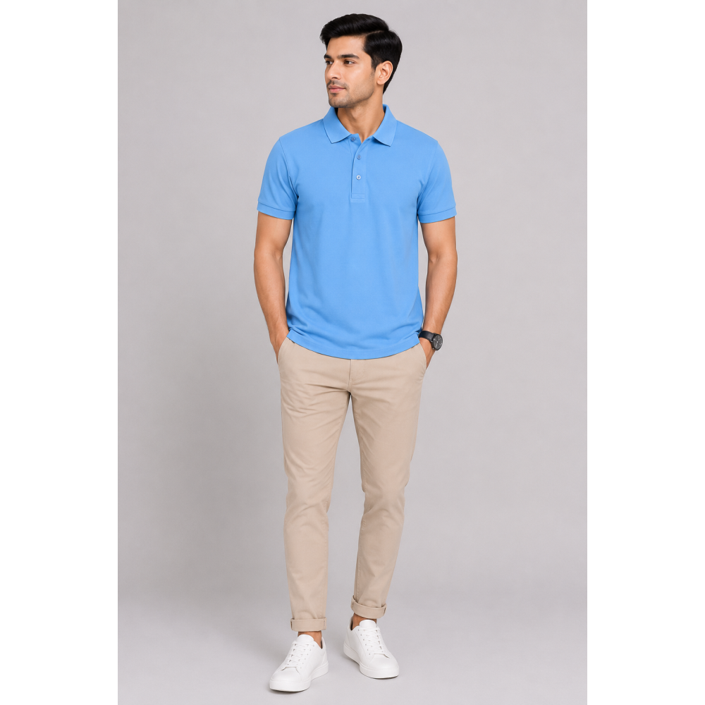 Aeropiq Polo Tees - Sky Blue t shirt