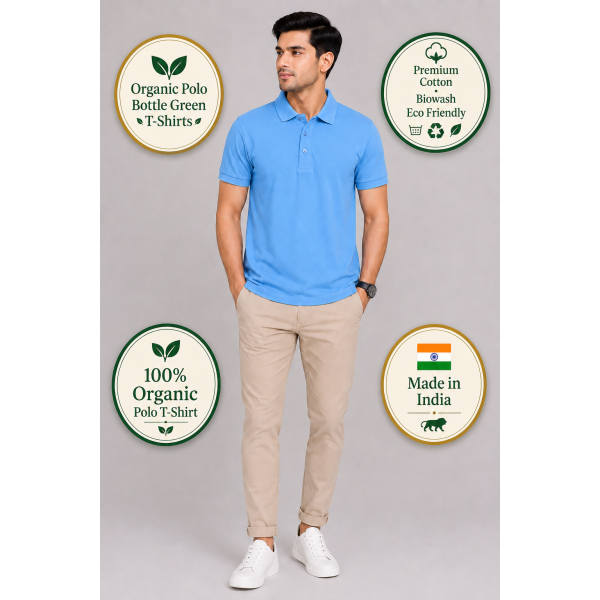 Aeropiq Polo Tees - Sky Blue t shirt