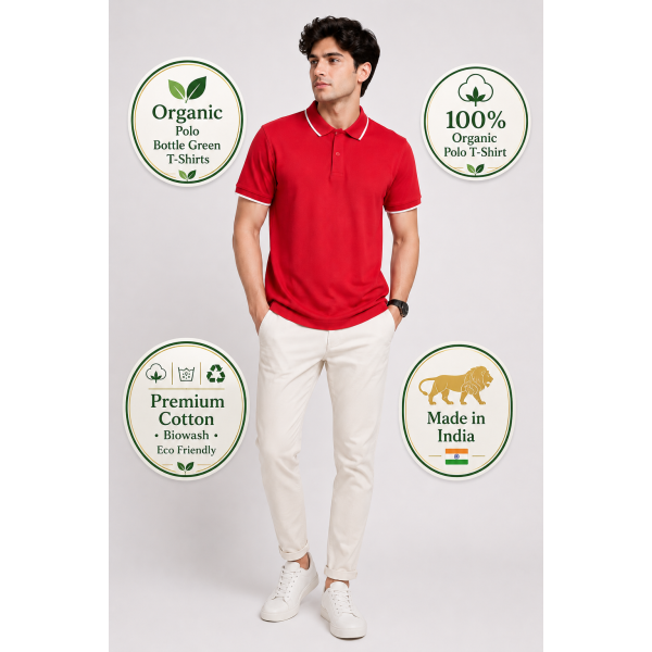 Ecoblend Polo Tees - Red t shirt