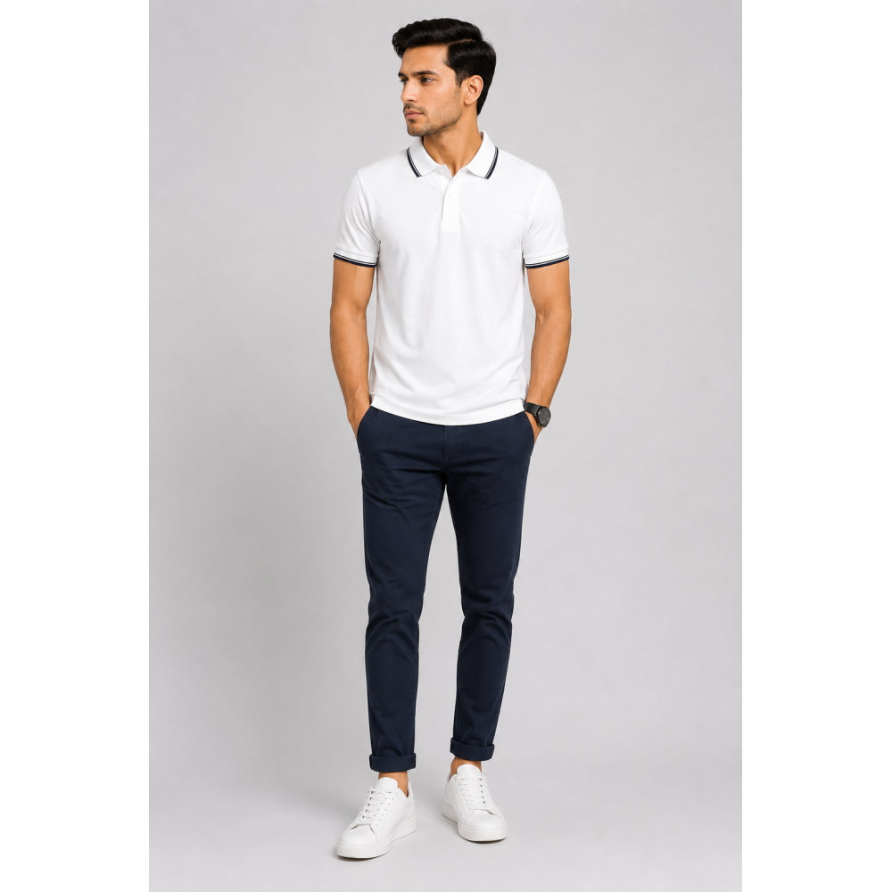 Primo Knit Dotcell Polo T-shirt WHITE