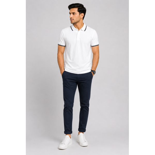 Primo Knit Dotcell Polo T-shirt WHITE