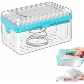 Satsun Easy Cloth Plastic Washing Soap Roller, Dispenser Case with Lid Having Roller Viral Soap Roller