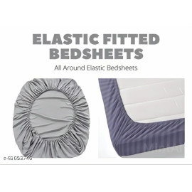 King Size Microfiber Elastic Fitted Bed Sheets WITH 2 PILLOW COVER, For Home
