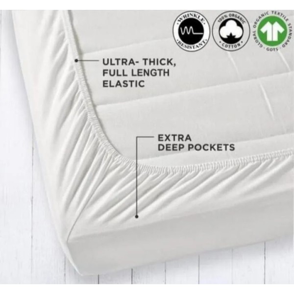 King Size Microfiber Elastic Fitted Bed Sheets WITH 2 PILLOW COVER, For Home