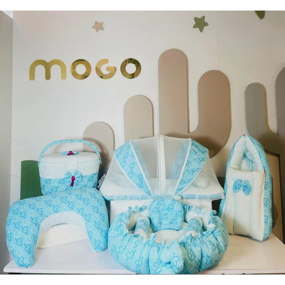 Blue Baby Bedding Set, Cotton