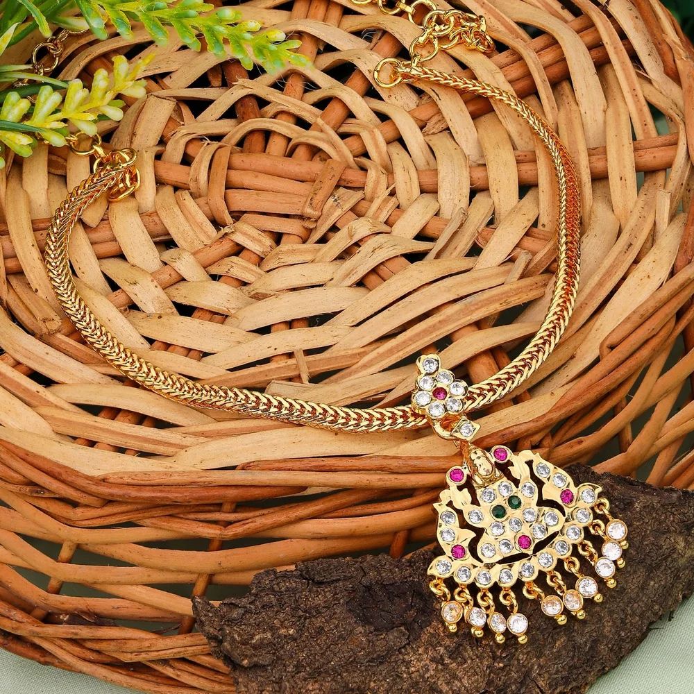 Golden Impon Lakshmi Necklace Set, Occasion: Wedding