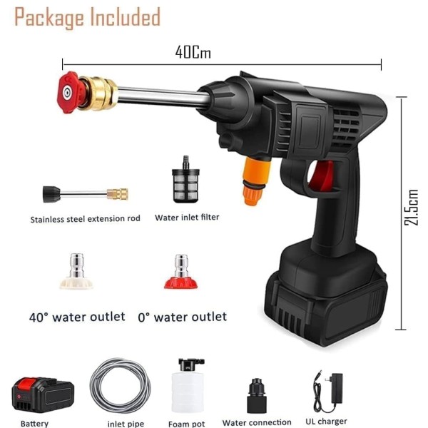 Wireless High Pressure Washer for Car Washing 48V Rechargeable