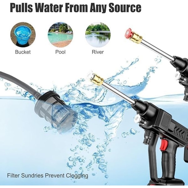 Wireless High Pressure Washer for Car Washing 48V Rechargeable