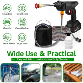 Wireless High Pressure Washer for Car Washing 48V Rechargeable