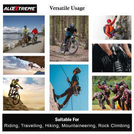 Black Polyester Probiker Bike Riding Gloves, Striped