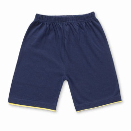 Round yellow,navy Boys Tshirt And Shorts, Half Sleeves, Printed