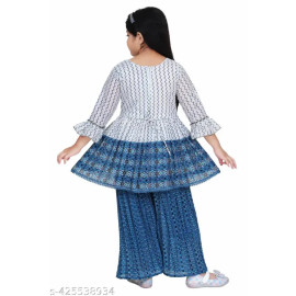 Girls Printed Top Palazzo Set